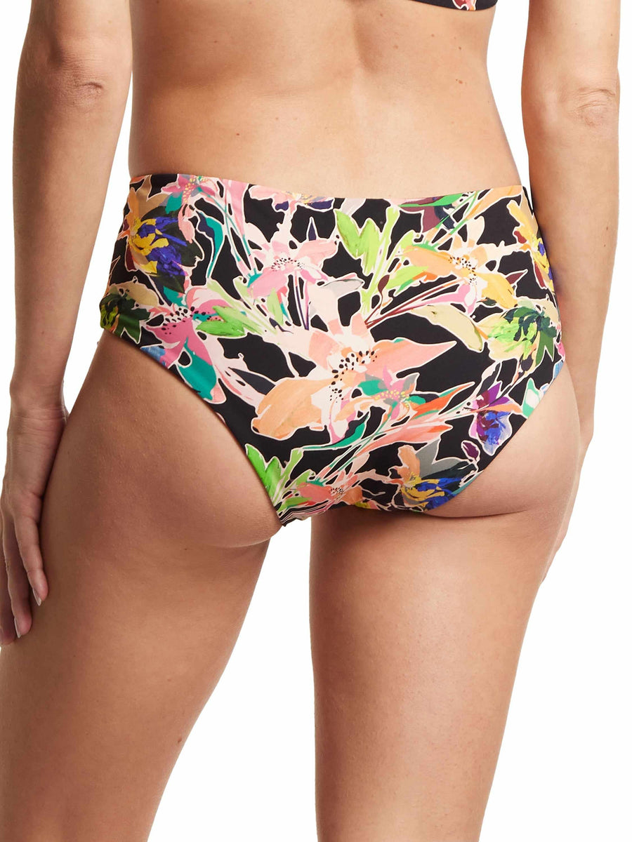Unapologetic Floral Boyshort Bikini Bottom - Back View On Model, Full Coverage | Hanky Panky