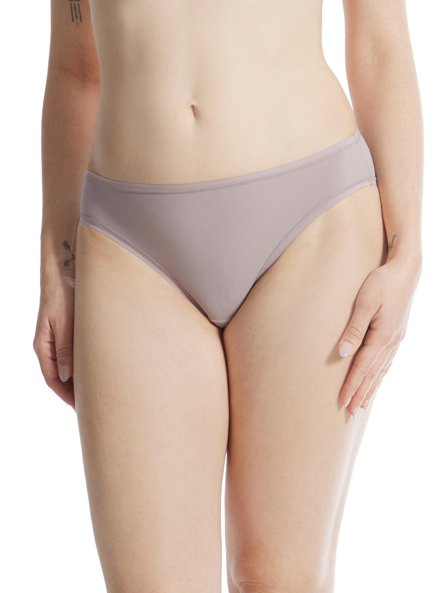 Evening Grey BreatheSoft™ Bikini Panty - Front View On Model, Seamless No Panty Lines | Hanky Panky