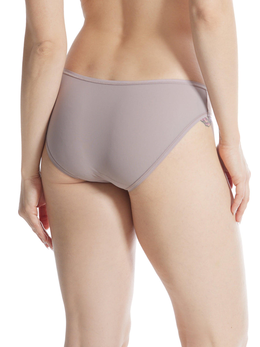 Evening Grey BreatheSoft™ Bikini Panty - Back View On Model, Full Coverage | Hanky Panky