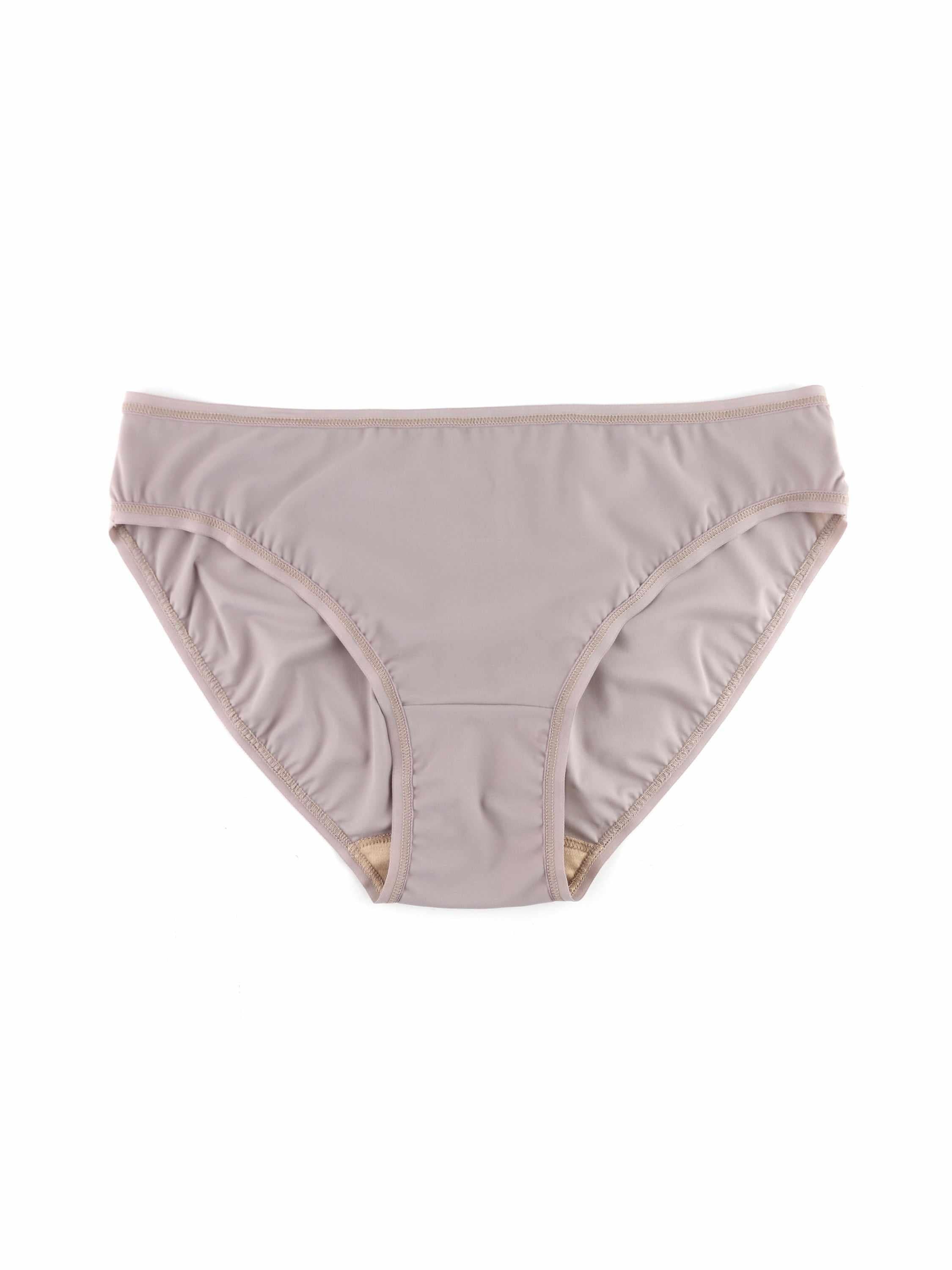 Evening Grey BreatheSoft™ Microfiber Bikini Panty - Flat Lay, Seamless Bikini Underwear | Hanky Panky