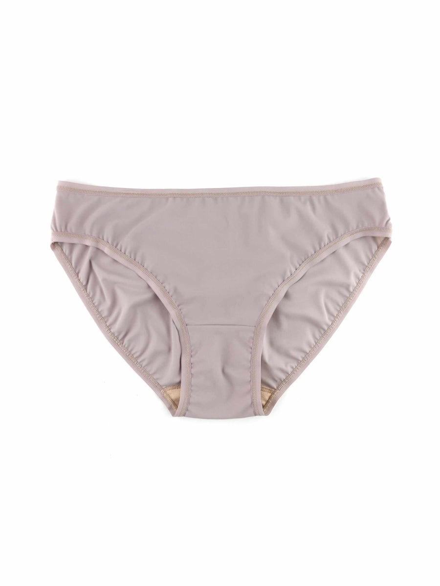 Evening Grey BreatheSoft™ Microfiber Bikini Panty - Flat Lay, Seamless Bikini Underwear | Hanky Panky
