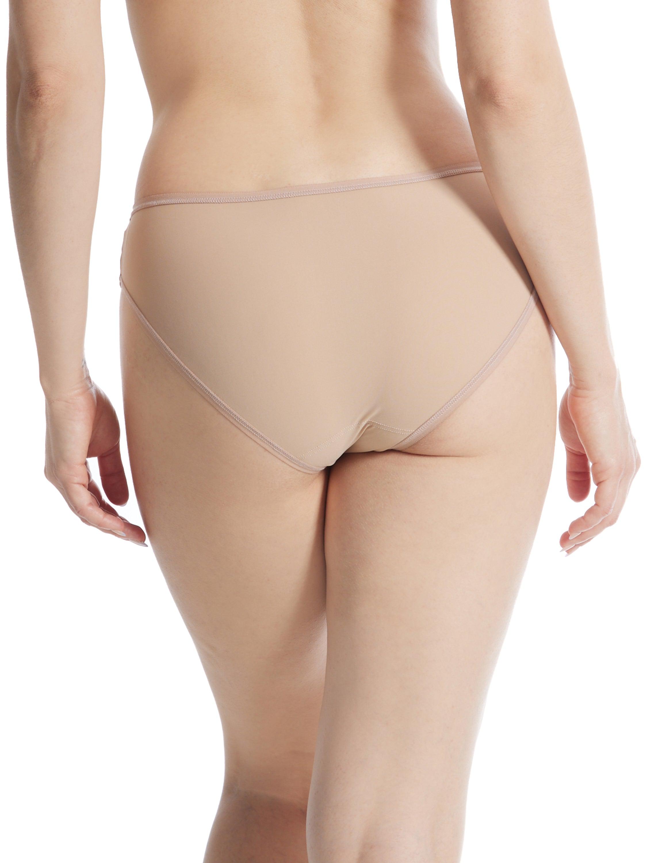 Taupe BreatheSoft™ Bikini Panty - Back View On Model, Full Coverage | Hanky Panky