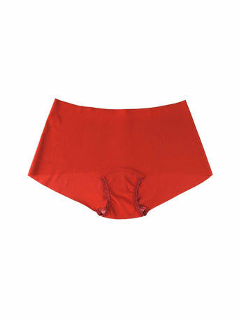 Dark Persimmon BreatheSoft™ Boyshort Flat Lay - Seamless Microfiber Boyshort, No Panty Lines | Hanky Panky