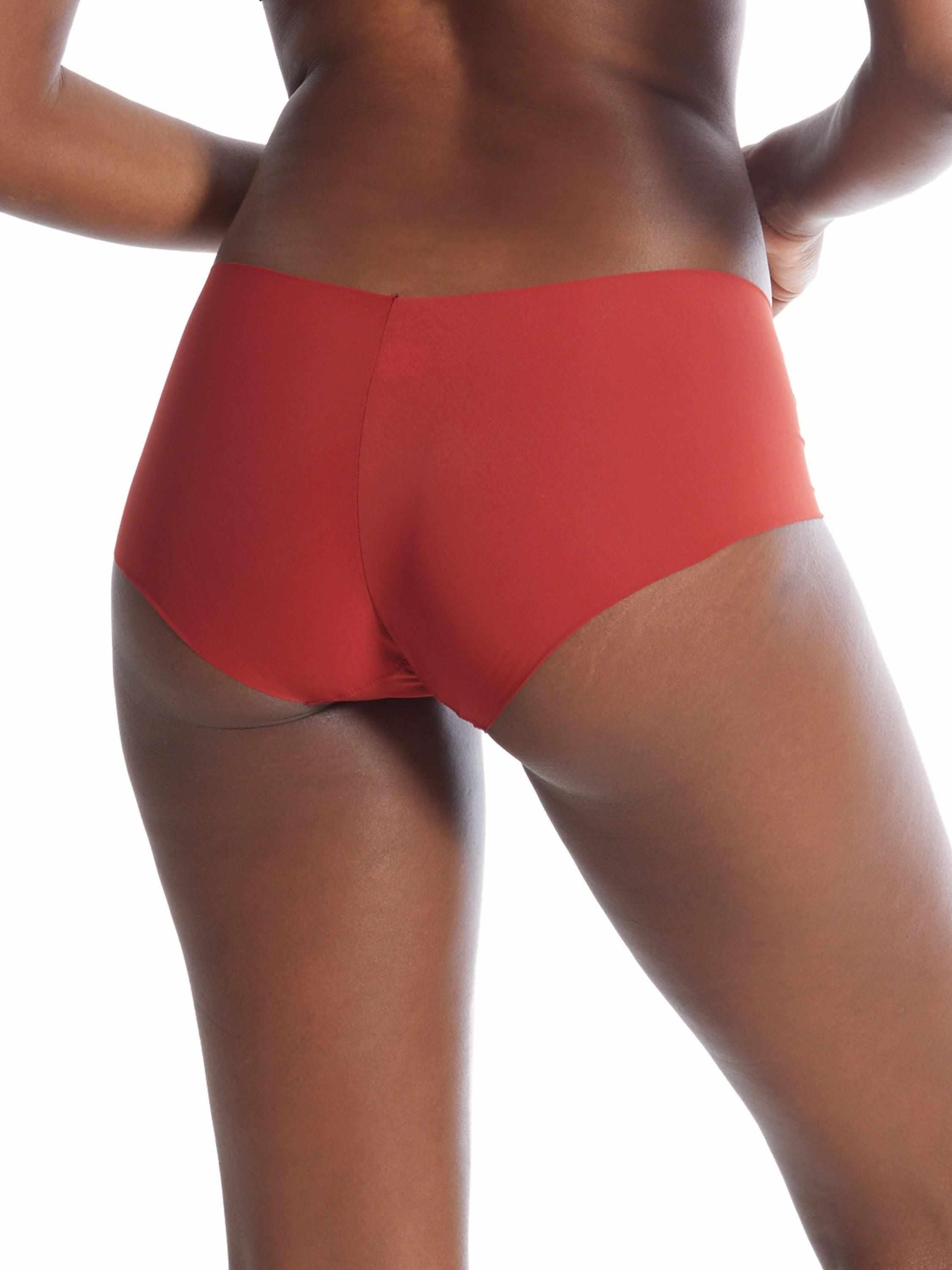 Dark Persimmon BreatheSoft™ Boyshort - On Model Back View, Seamless Microfiber Fit | Hanky Panky