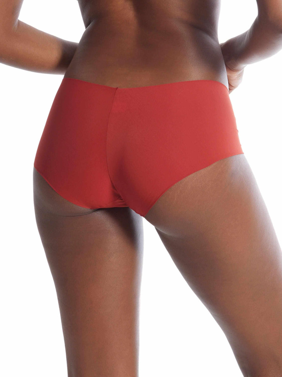 Dark Persimmon BreatheSoft™ Boyshort - On Model Back View, Seamless Microfiber Fit | Hanky Panky
