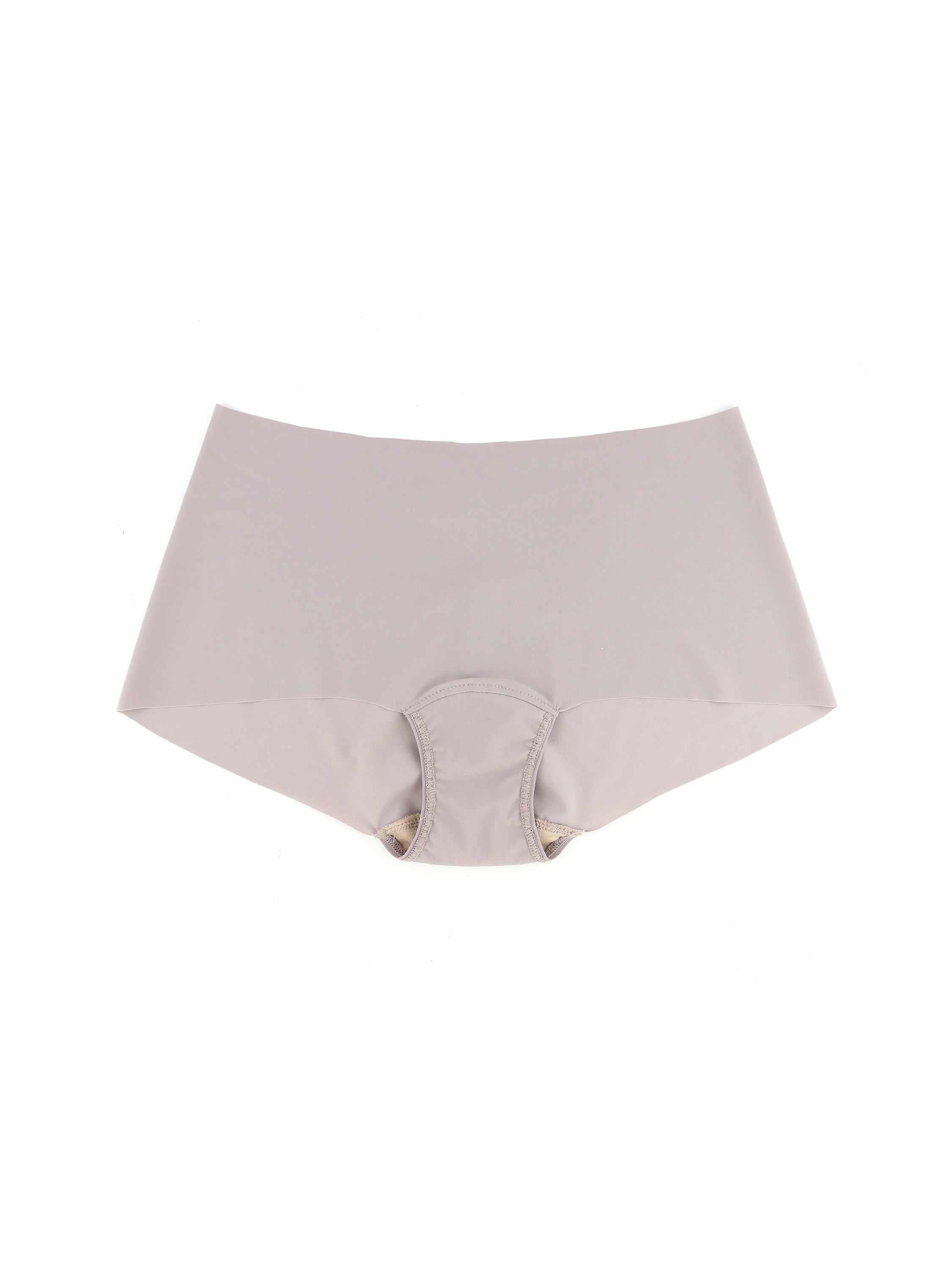 Evening Grey BreatheSoft™ Boyshort - Flat Lay Front, Seamless Microfiber Boyshort Panty | Hanky Panky