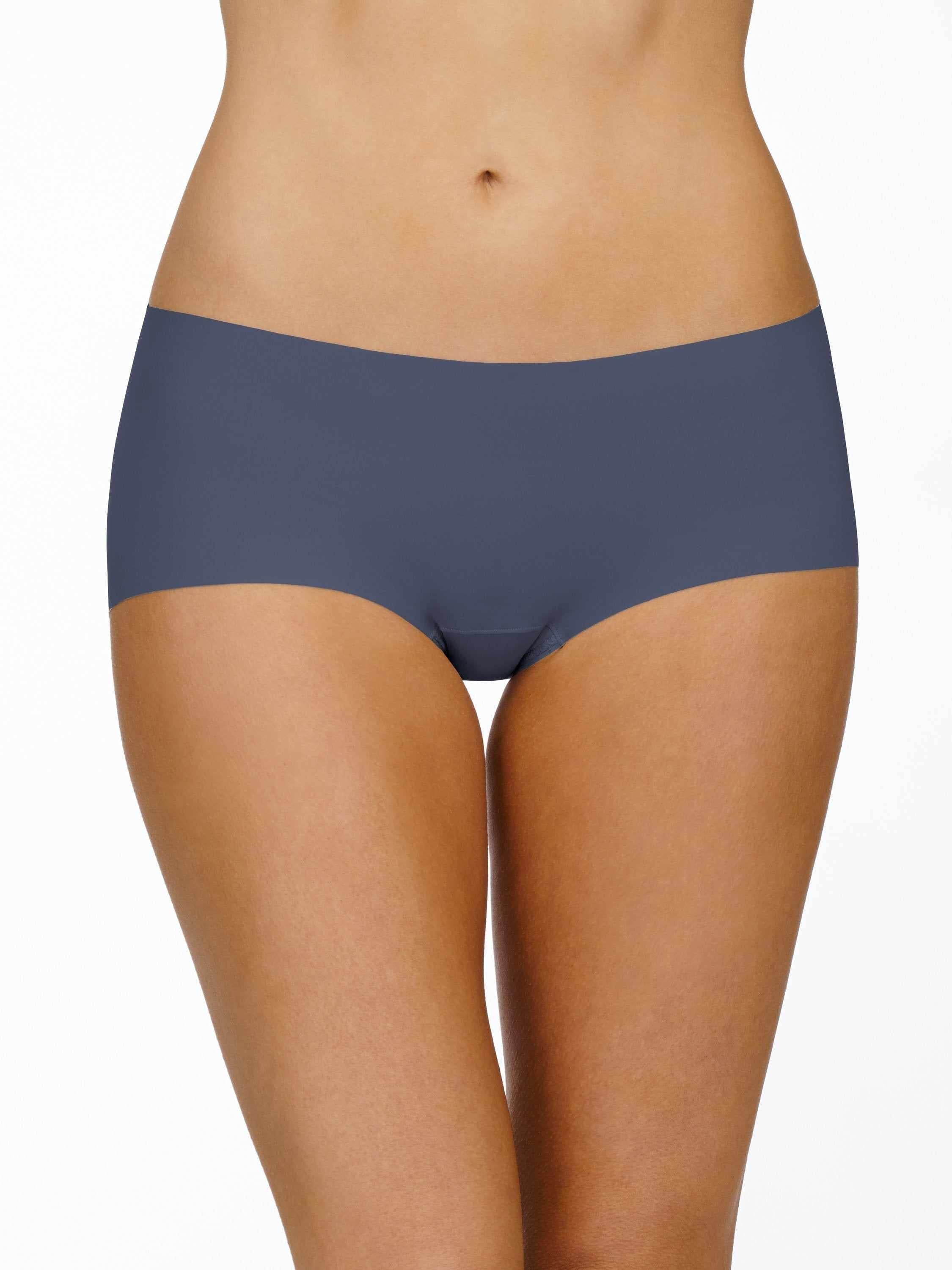 BreatheSoft™ Boyshort Granite Grey - Front View On Model, Seamless Microfiber Boyshort Panties | Hanky Panky