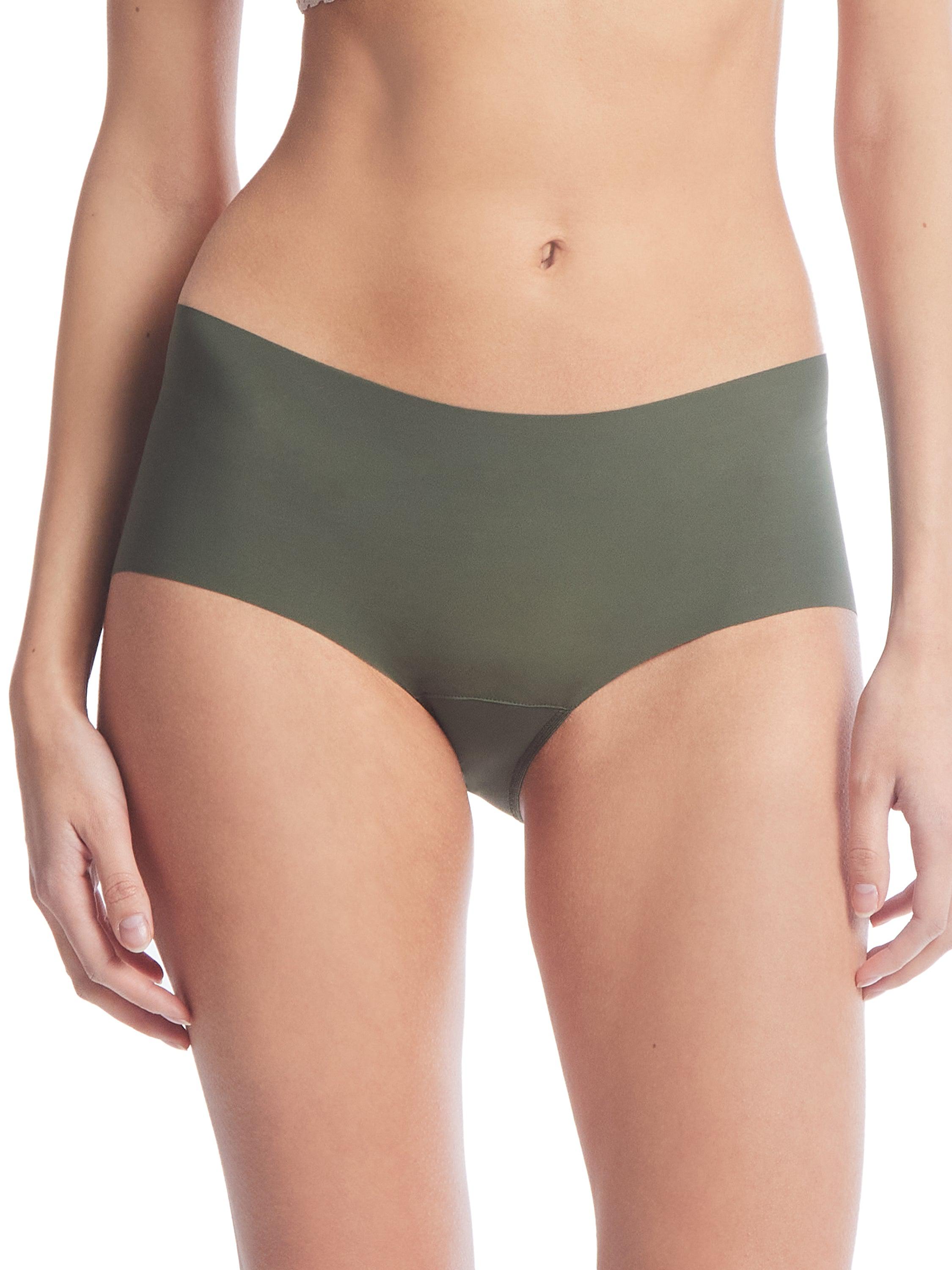 Pine Tree Green BreatheSoft™ Boyshort On Model Front View - No Panty Lines | Hanky Panky