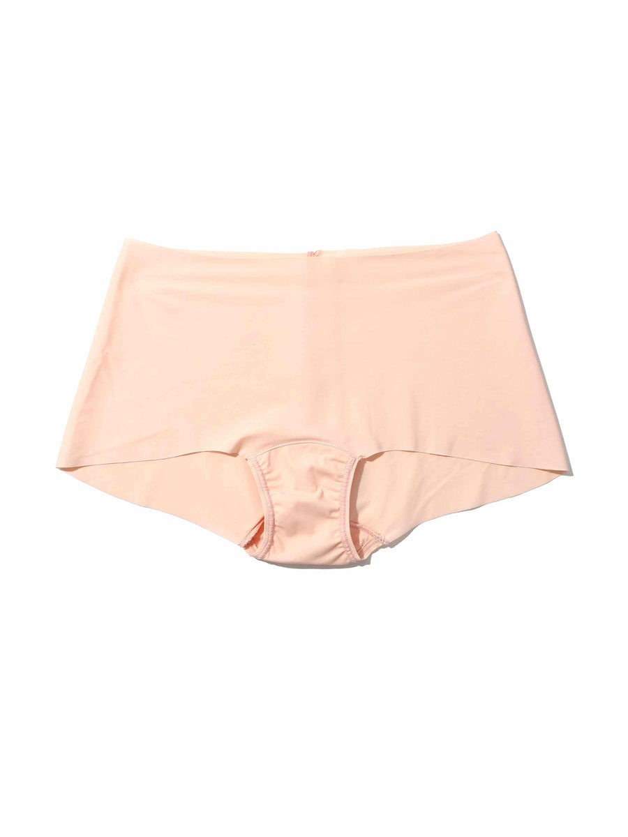 BreatheSoft™ Boyshort Sweet Nothing Pink - Flat Lay, Seamless Comfortable Boyshort Panties | Hanky Panky