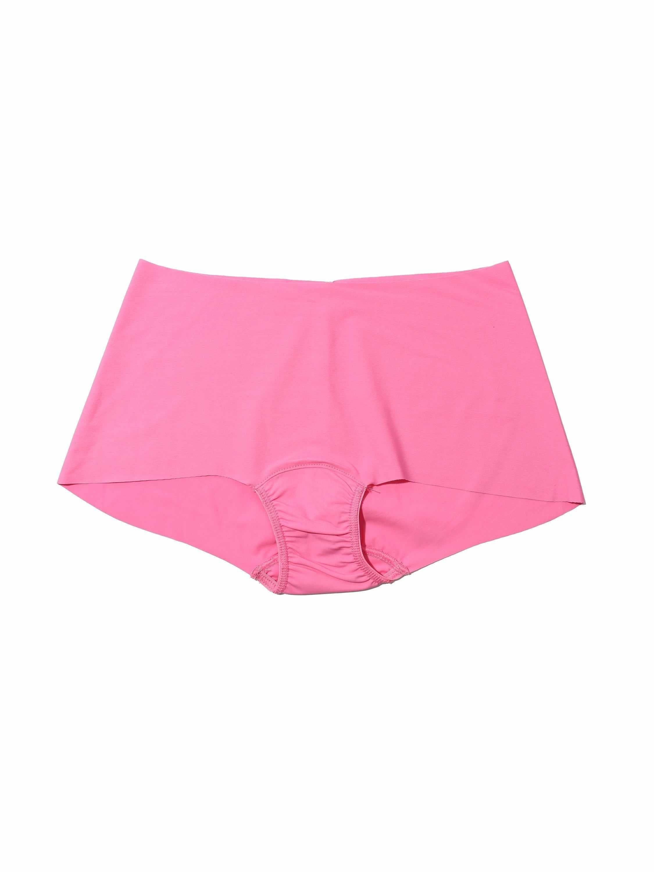 Taffy Pink BreatheSoft™ Microfiber Boyshort Panty - Flat Lay Front | Hanky Panky