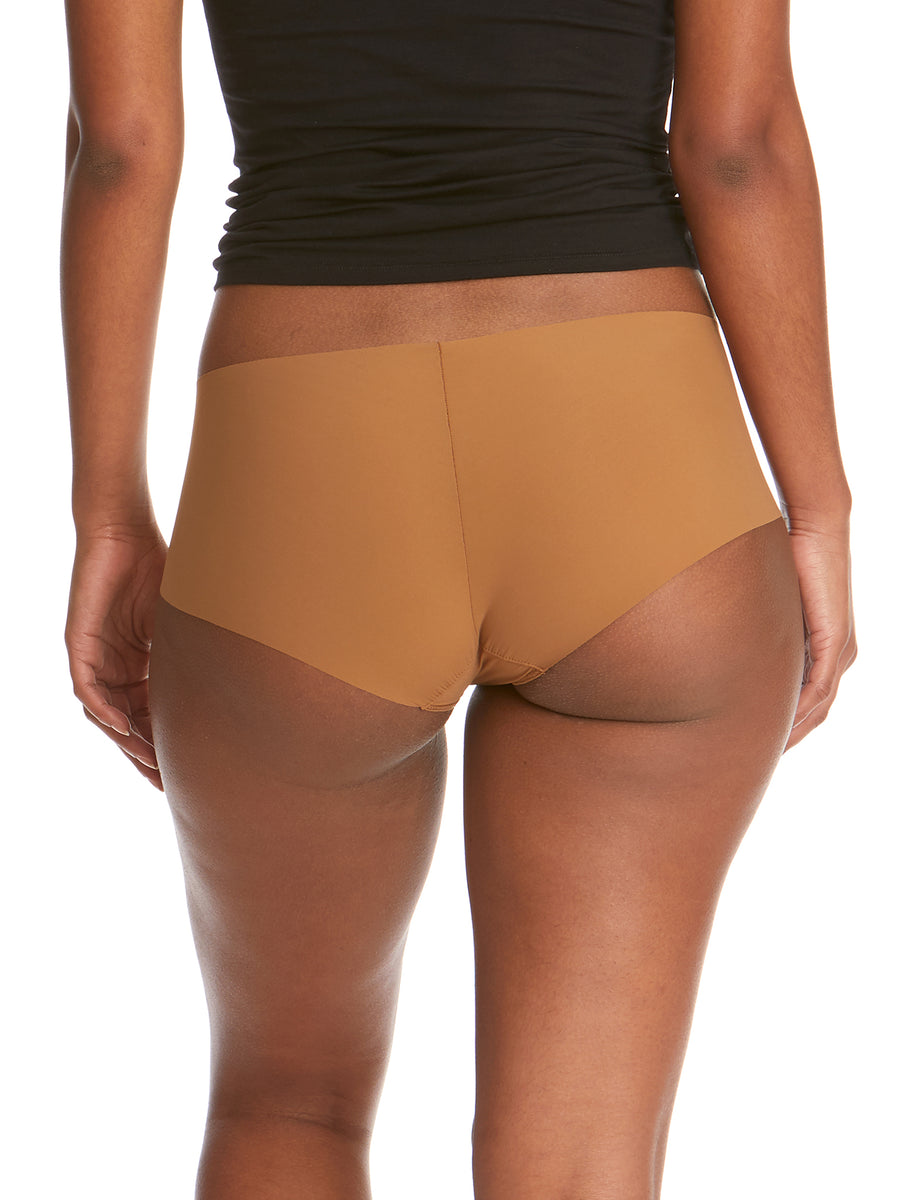 BreatheSoft™ Boyshort Toffee - Back View, Seamless Full Coverage Boyshort | Hanky Panky