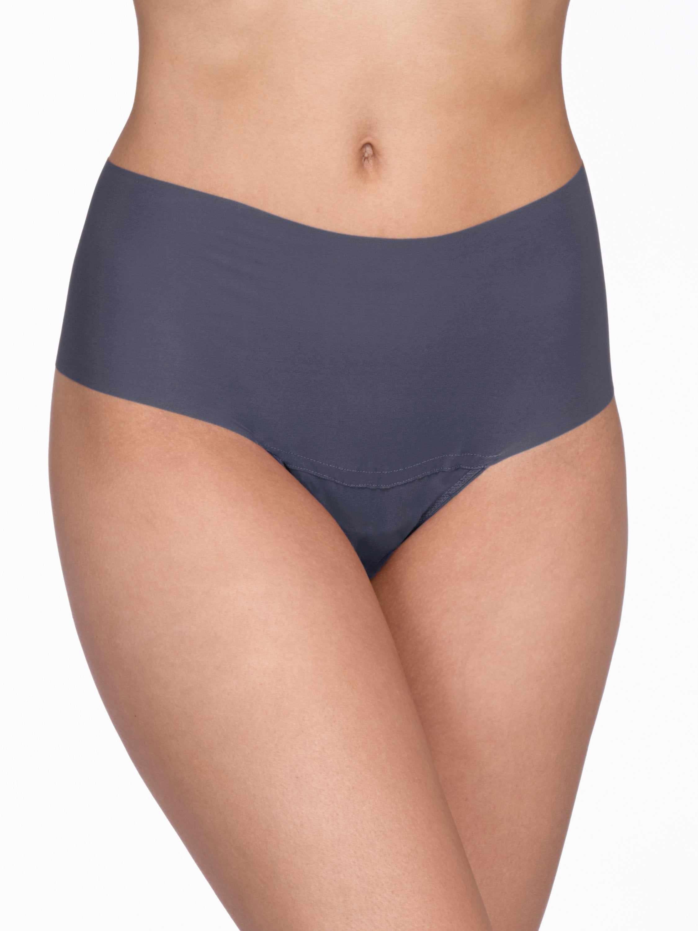 Granite Grey BreatheSoft™ High Rise Thong - Front View, Seamless No VPL | Hanky Panky