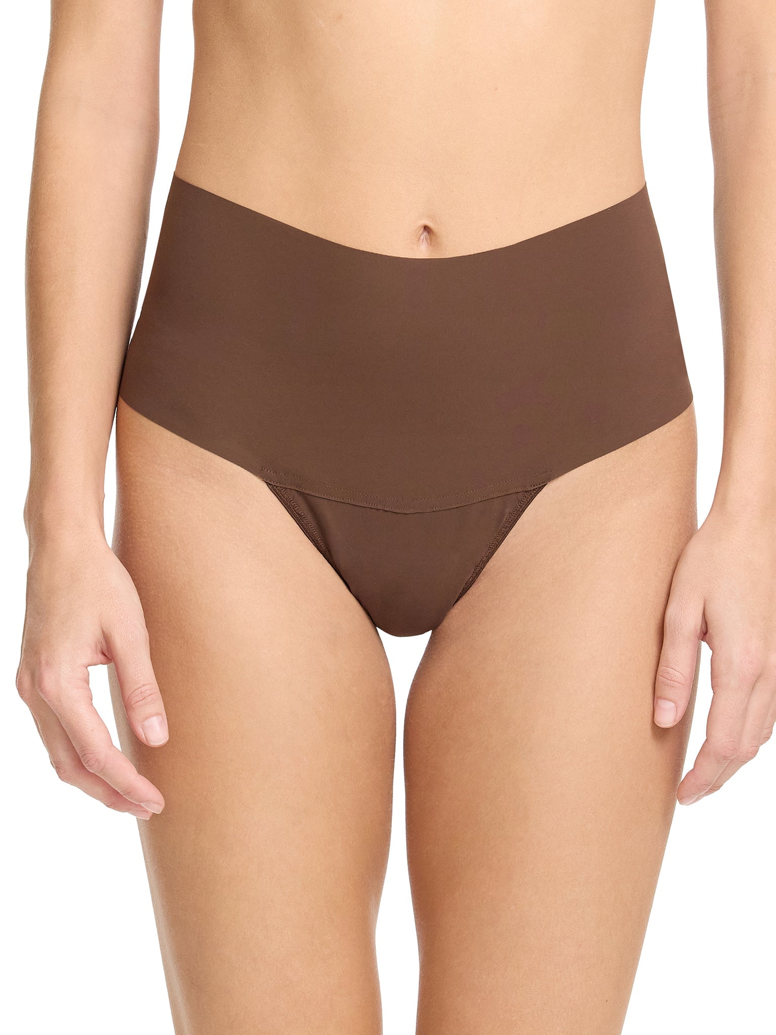 BreatheSoft™ High Rise Thong Mahogany Sale