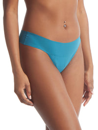 BreatheSoft™ Natural Rise Thong Earth Dance Green