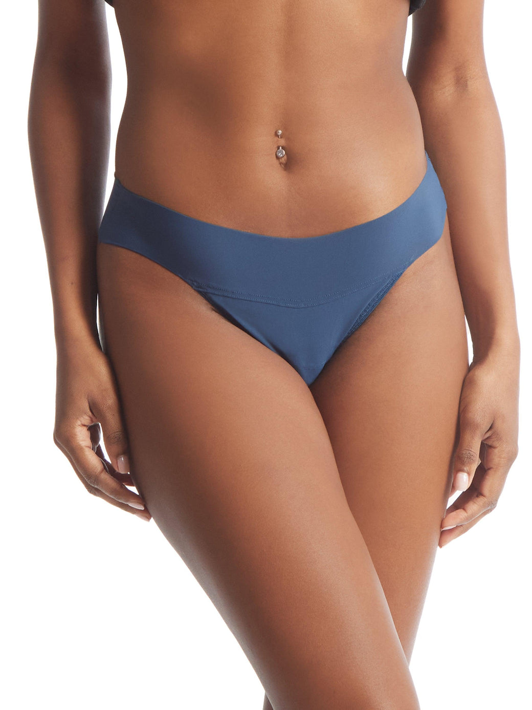 BreatheSoft™ Natural Rise Thong Night Shade Blue