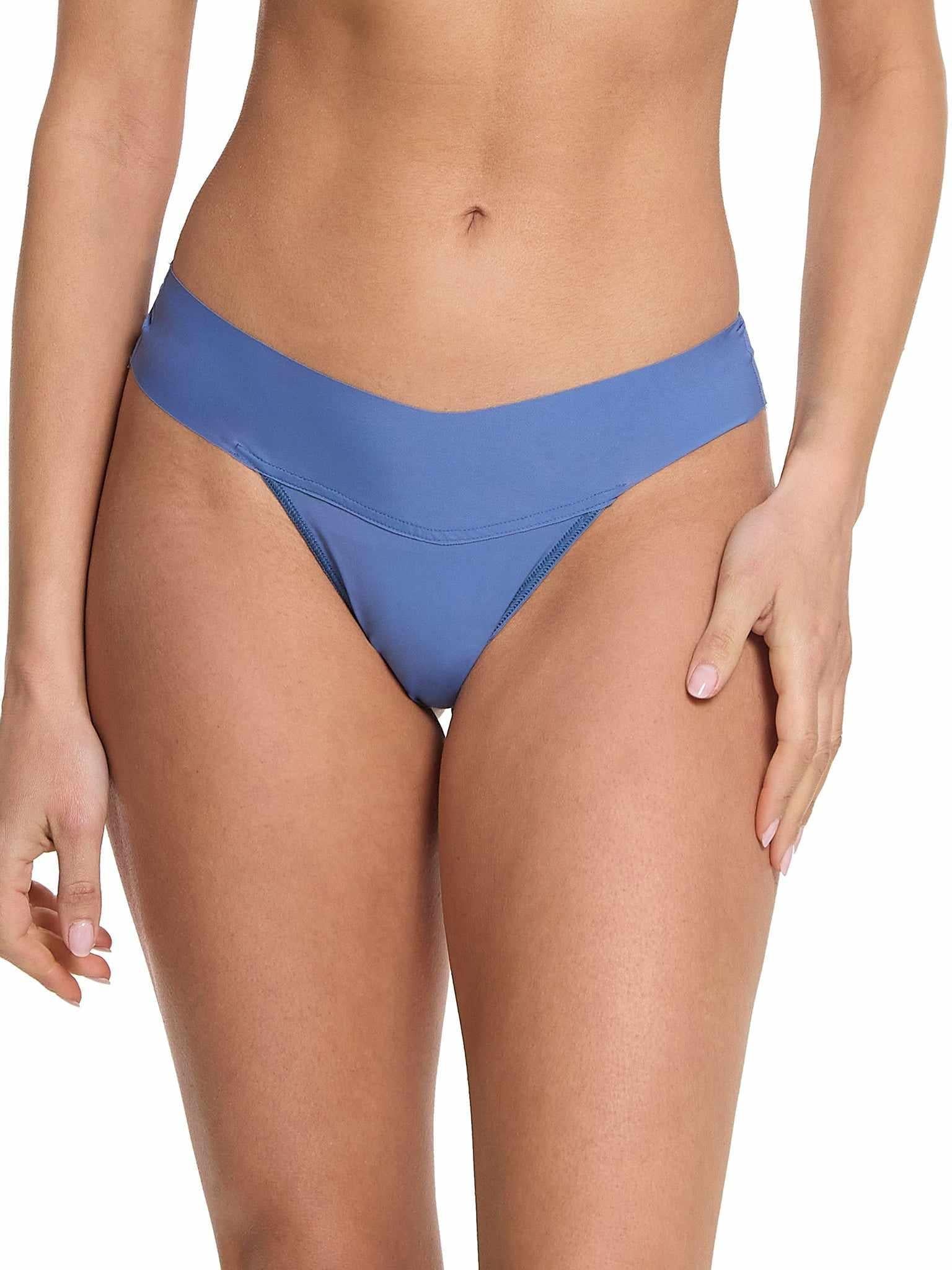 BreatheSoft™ Natural Rise Thong Rainy Day Blue  Black Friday Sale