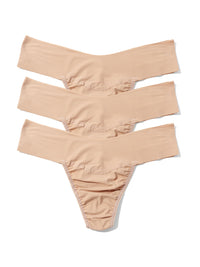 BreatheSoft™ Natural Rise Thong 3 Pack