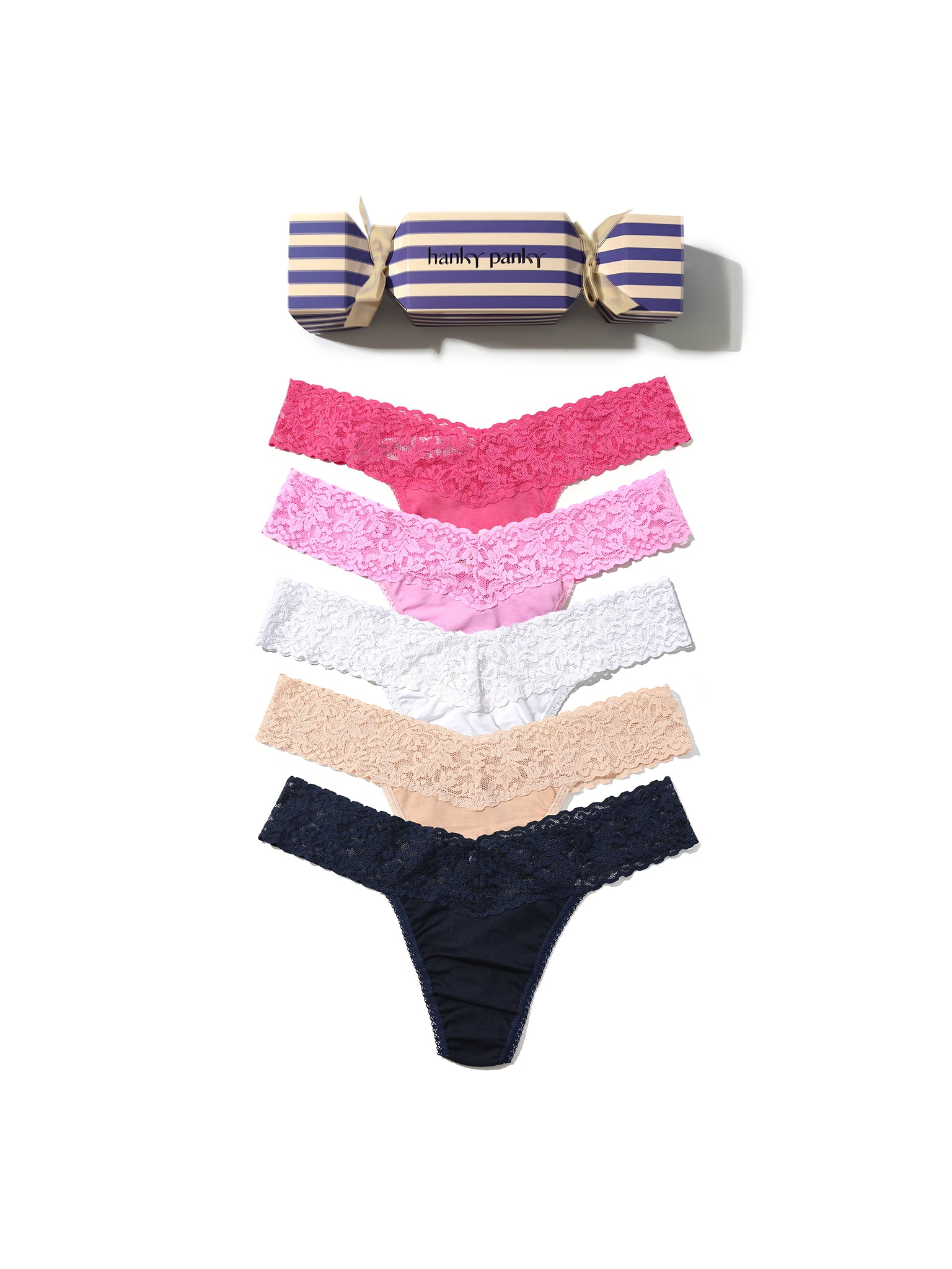 Cotton Low Rise Thong Holiday 5 Pack Cracker
