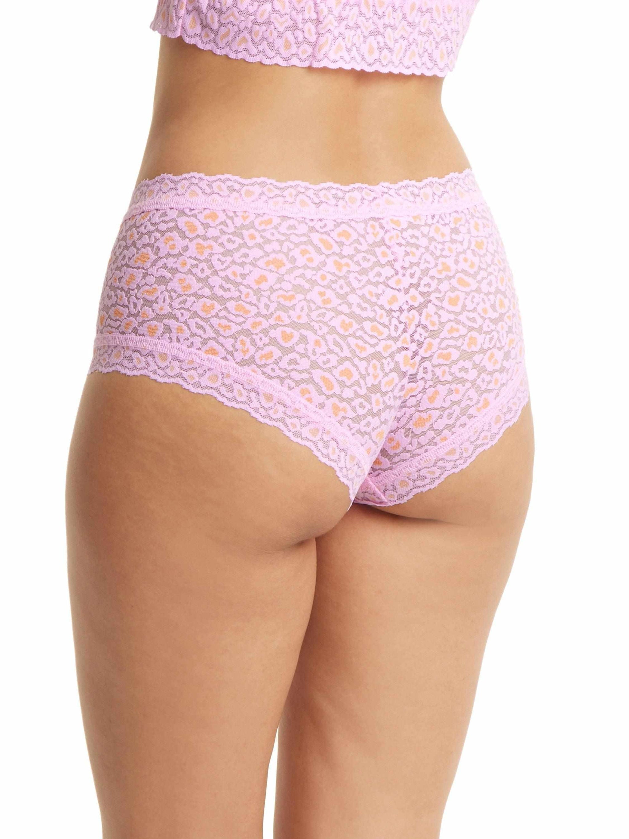 Cross Dyed Leopard Boyshort Rose Petal/ Orange Sale