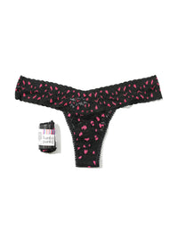Cross Dyed Leopard Low Rise Thong Black/Tulip Pink Sale