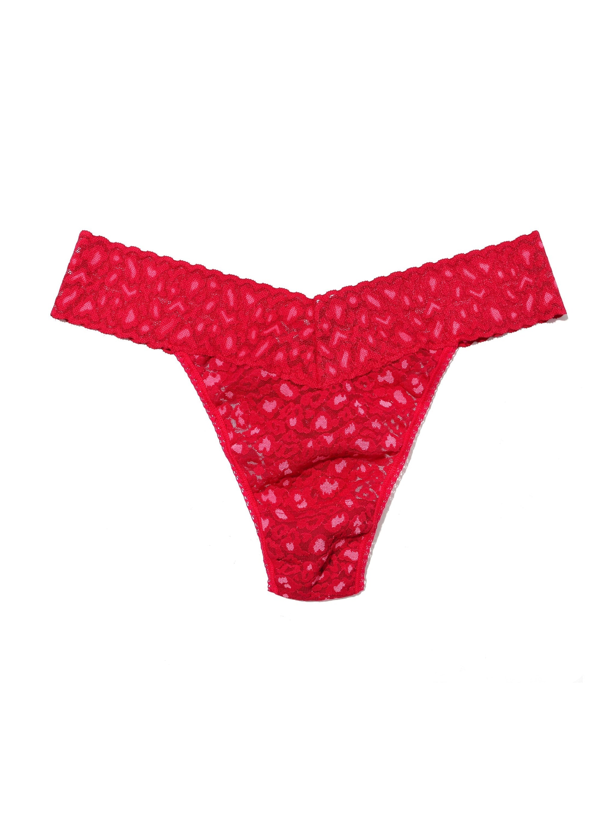 Cross-Dyed Leopard Original Rise Thong Berry Sangria Sale