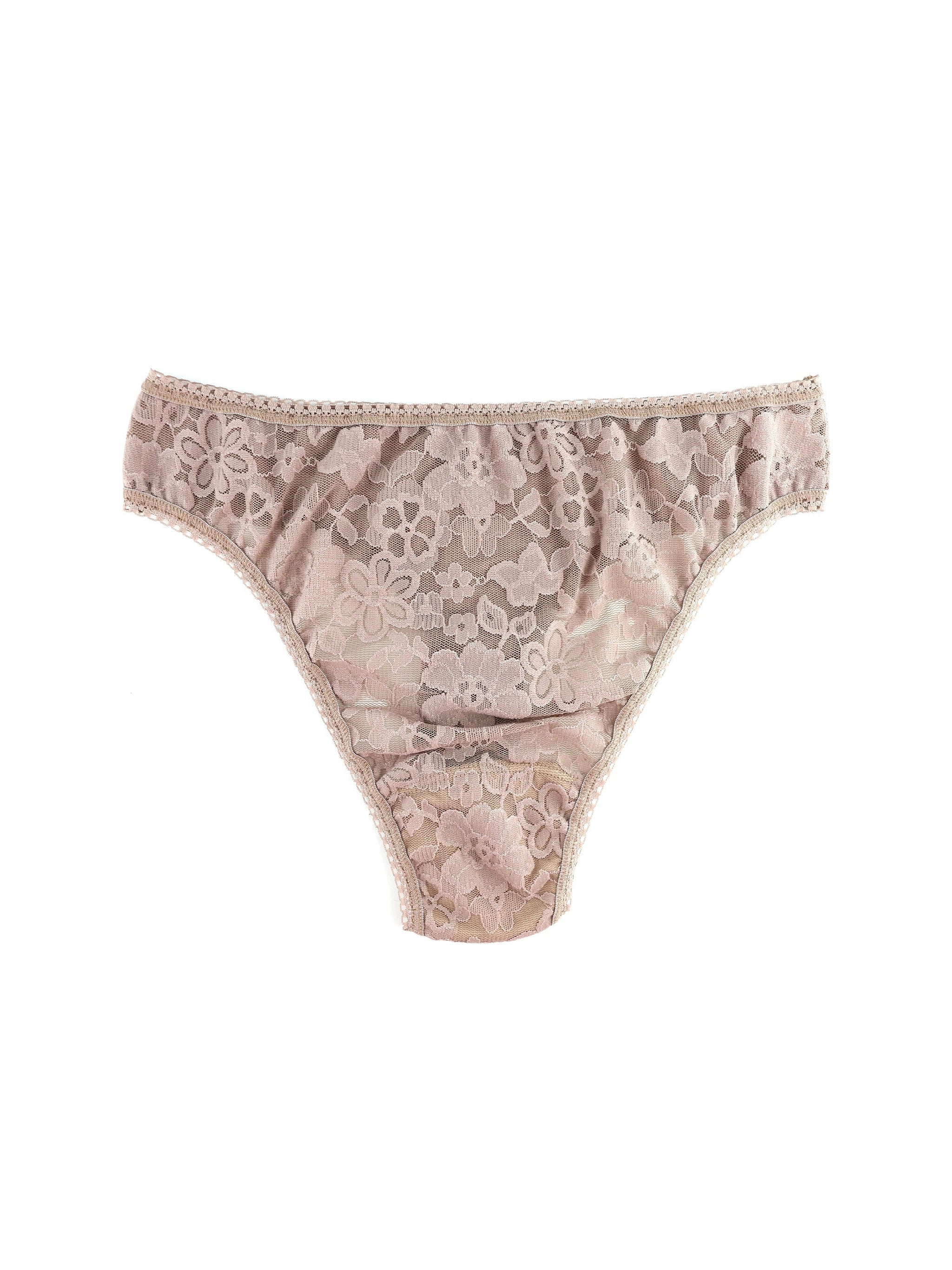 Daily Lace High Cut Thong-TAUPE-Hanky Panky