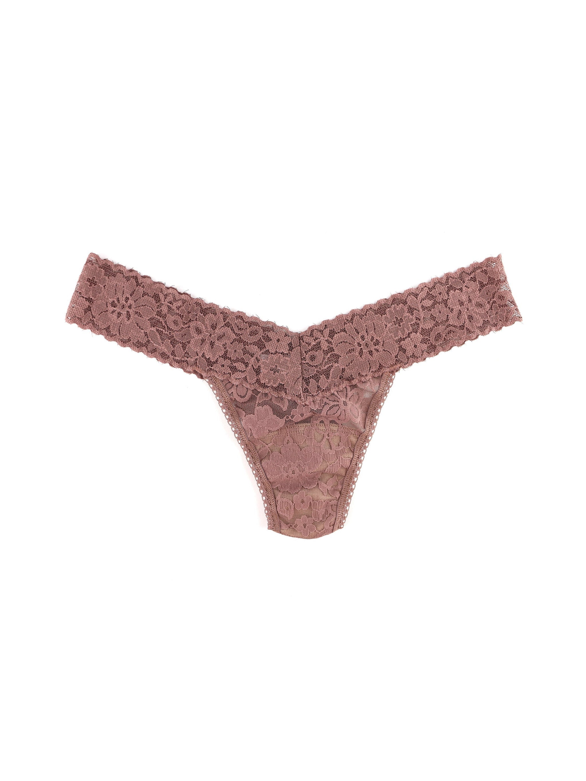 Daily Lace™ Low Rise Thong Allspice Brown Sale
