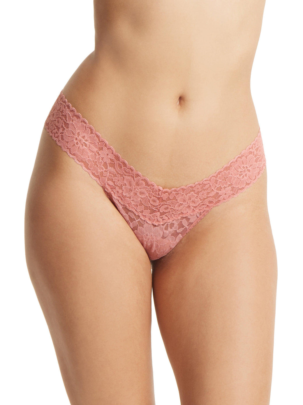Daily Lace™ Low Rise Thong Antique Rose Pink Sale