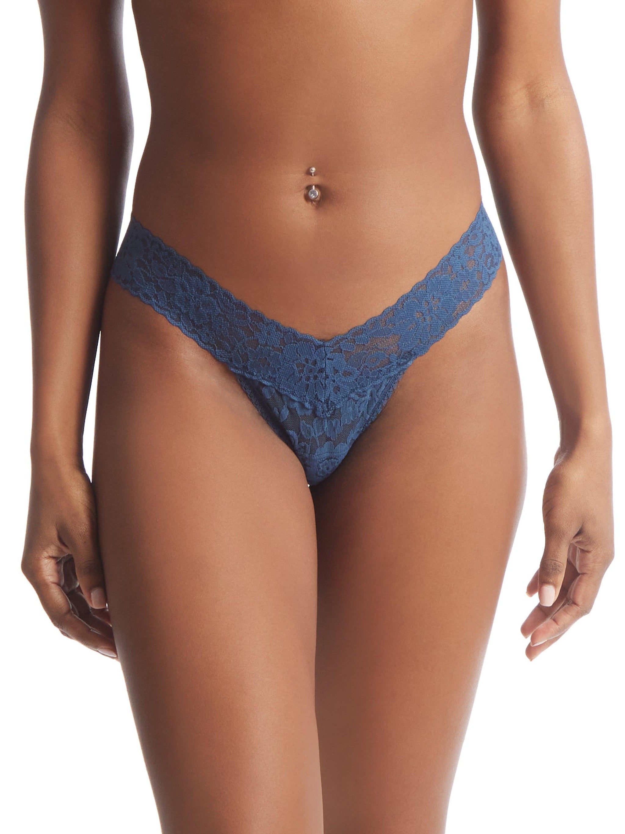 Daily Lace™ Low Rise Thong Nightshade Blue Sale