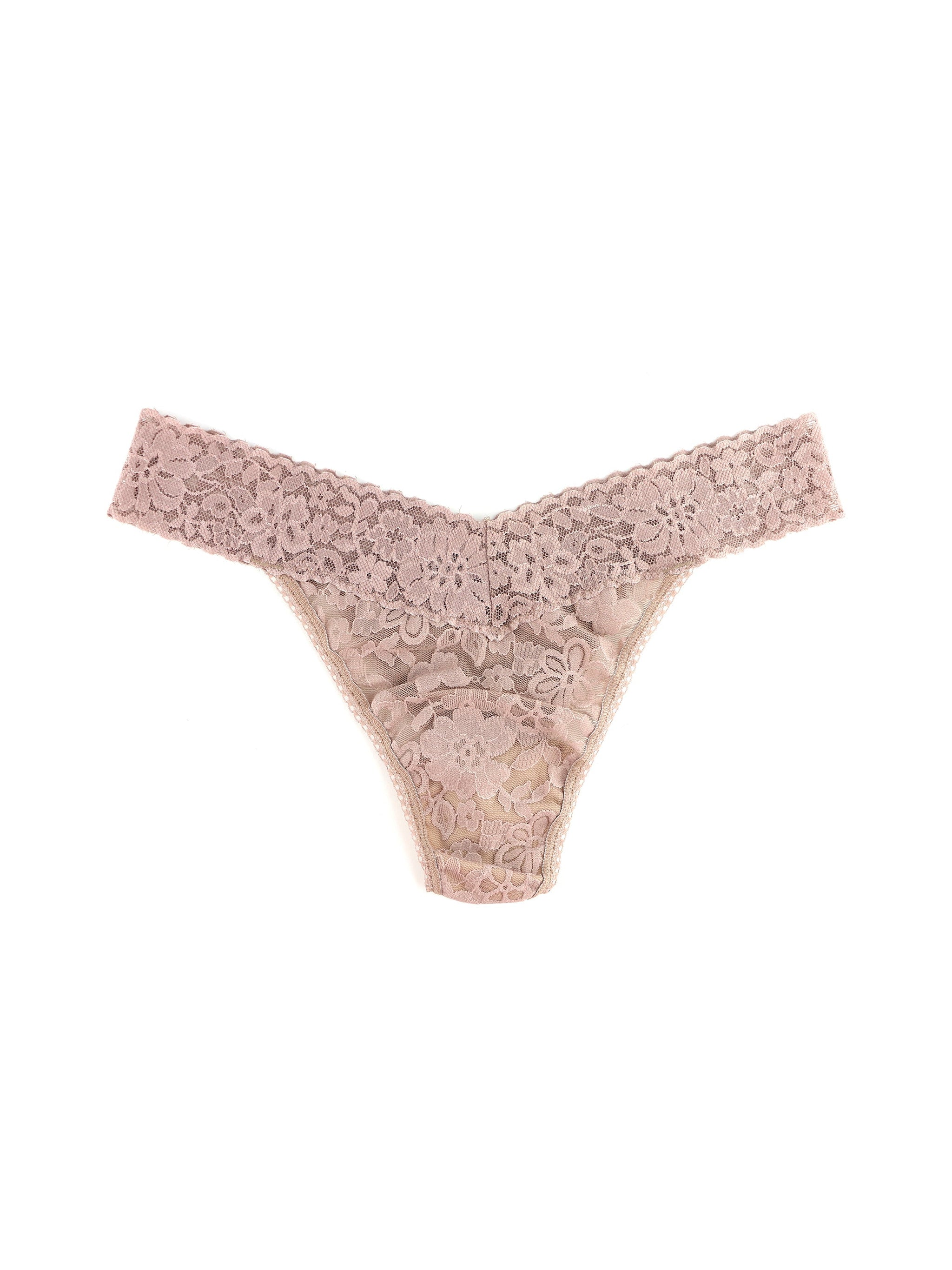 Daily Lace Original Rise Thong-TAUPE-Hanky Panky
