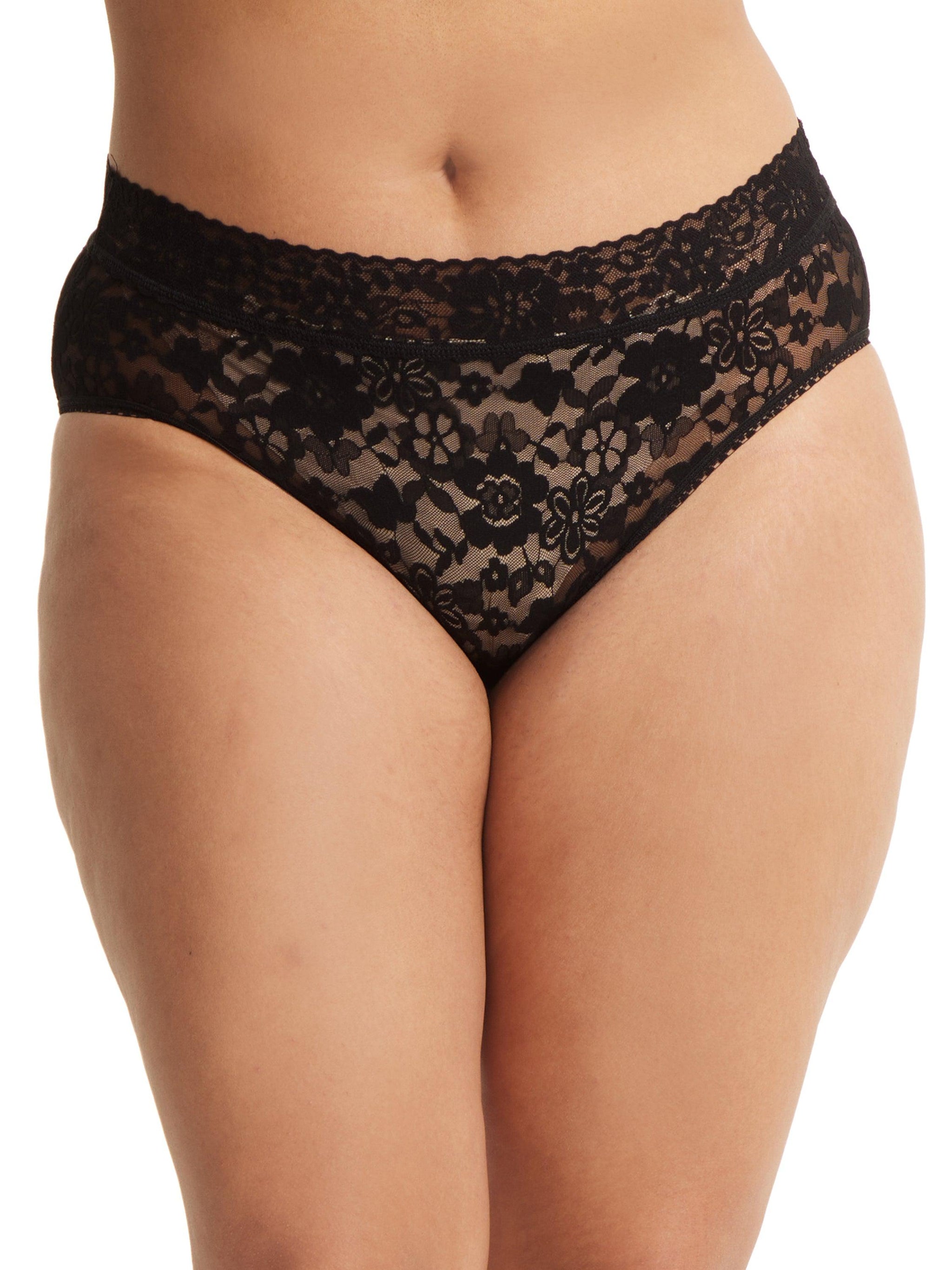 Daily Lace™ Plus Size French Brief Black