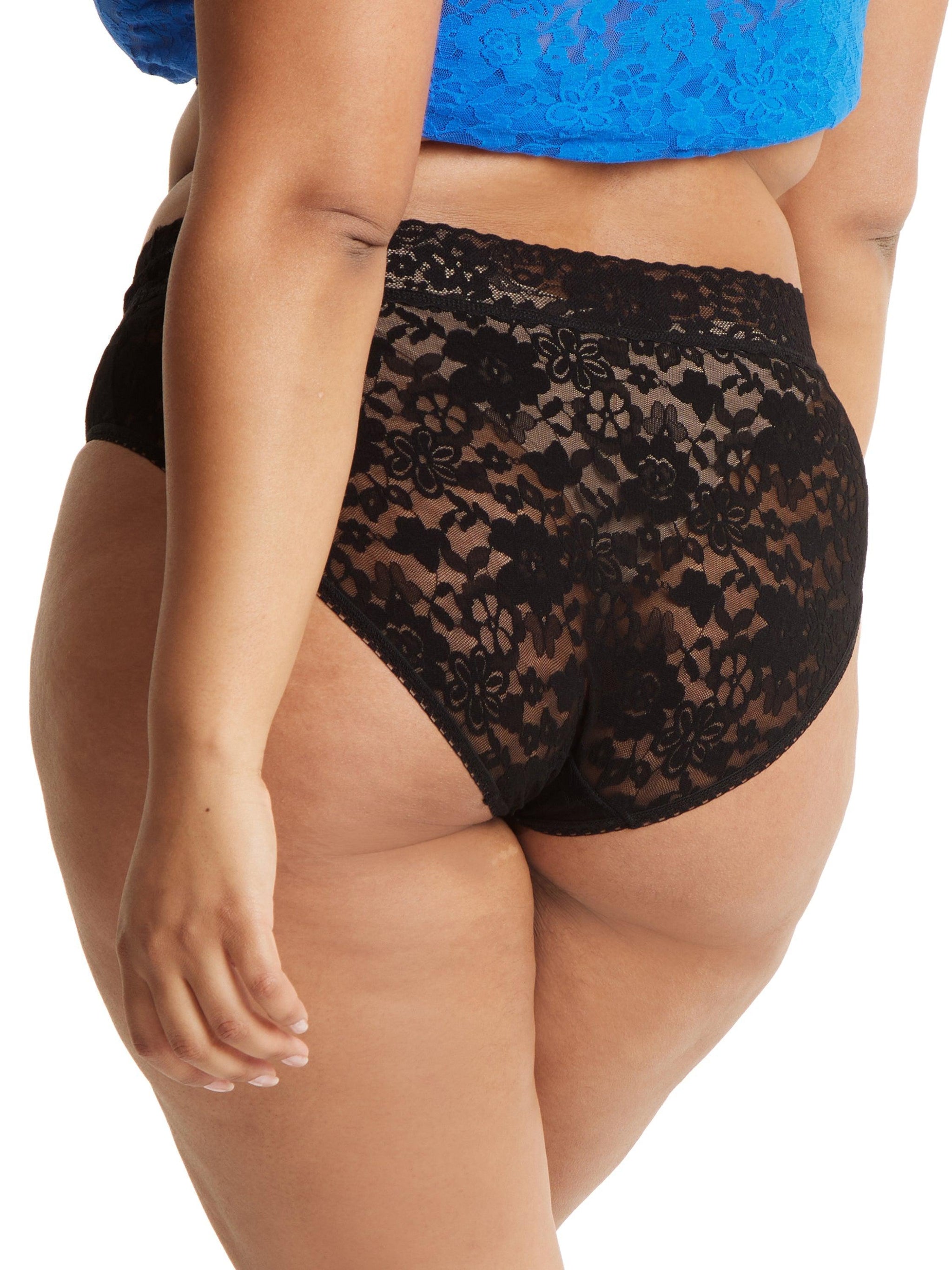 Daily Lace™ Plus Size French Brief Black