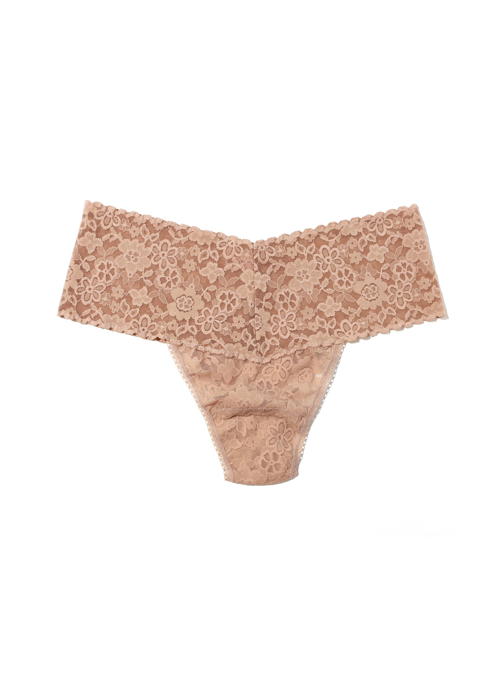 Daily Lace™ Plus Size Retro Thong Taupe Sale