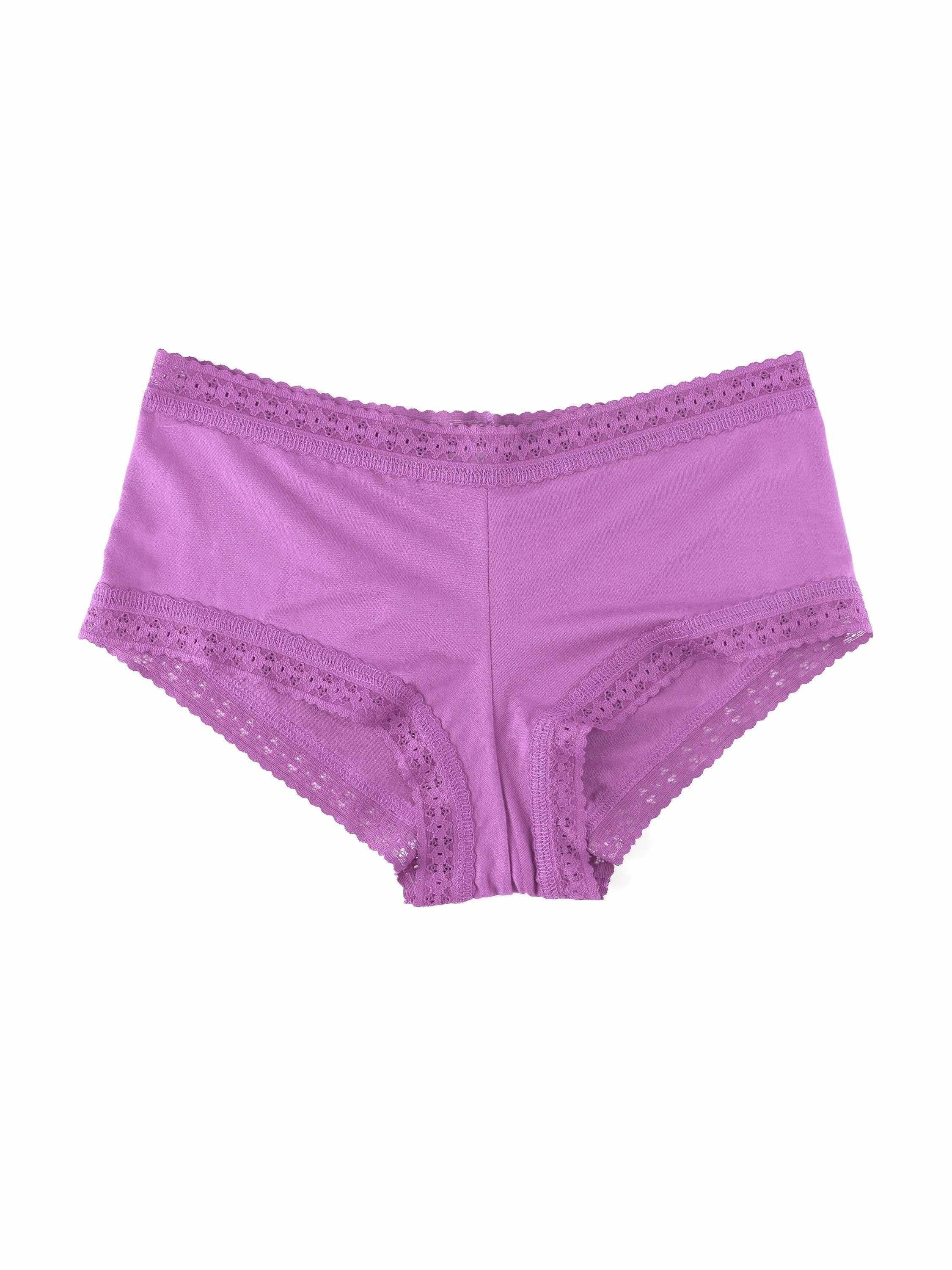 Berry Pie Purple DreamEase™ Tencel Modal Boyshort - Flat Lay Front View | Hanky Panky
