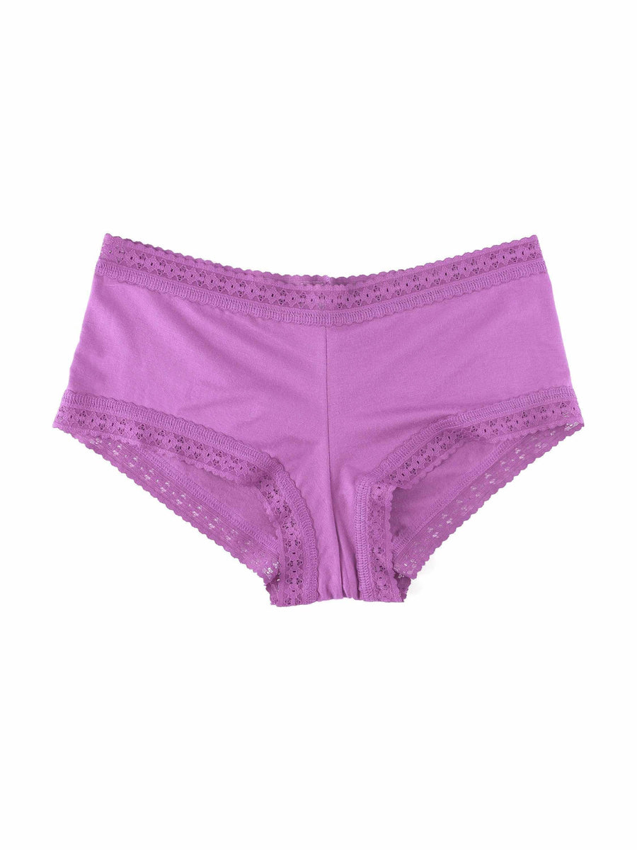 Berry Pie Purple DreamEase™ Tencel Modal Boyshort - Flat Lay Front View | Hanky Panky