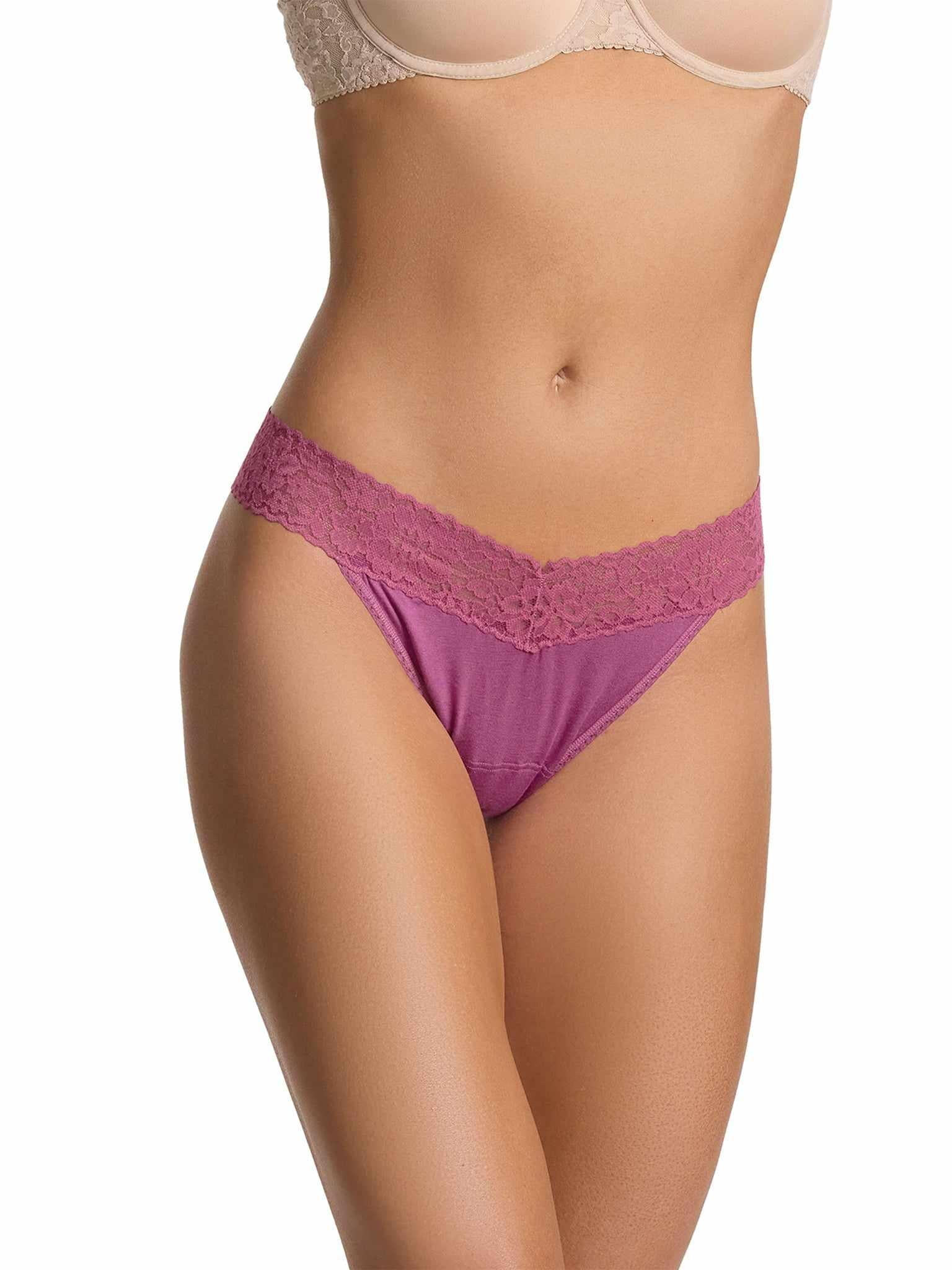 DreamEase™ Original Rise Thong California Raisin Purple