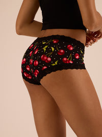 DreamEase™ Printed Boyshort Cherry Bomb