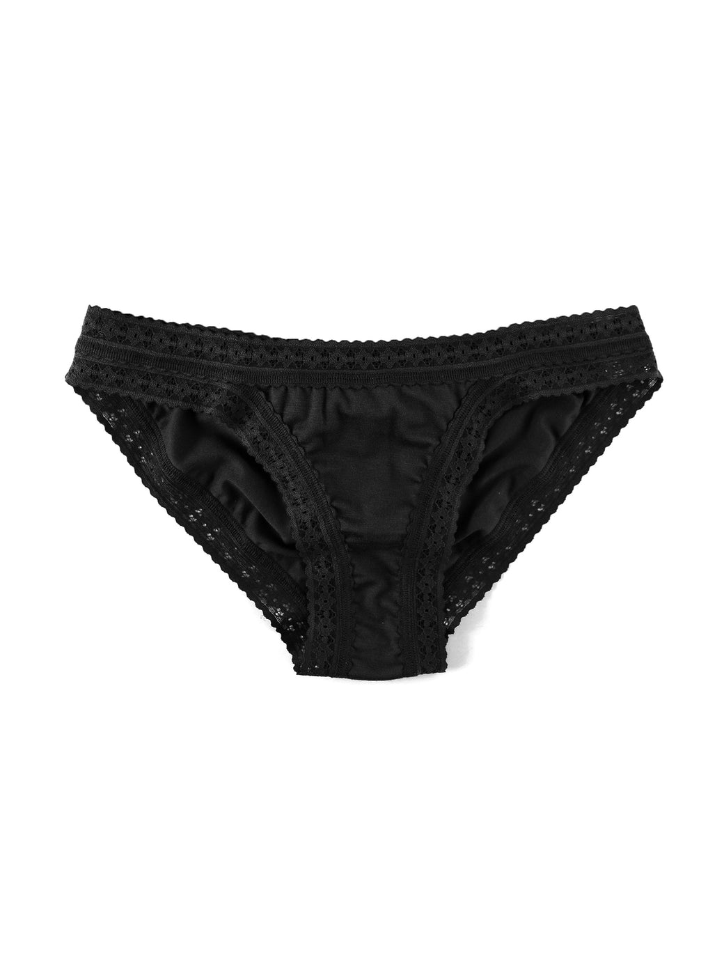 Brazilian Brief - Black  Sustainable TENCEL™ Lace Underwear