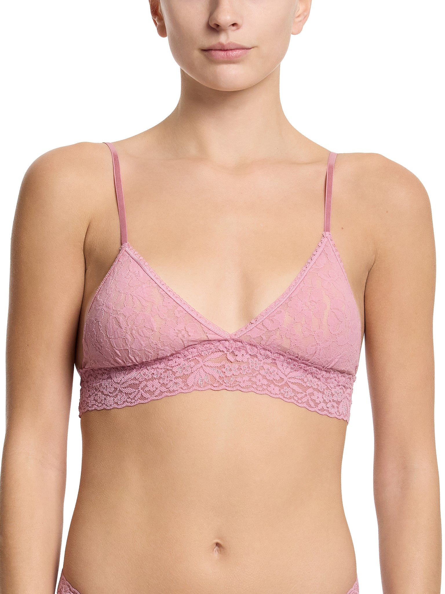 Flora Lace Bralette Mauve Orchid Pink Sale