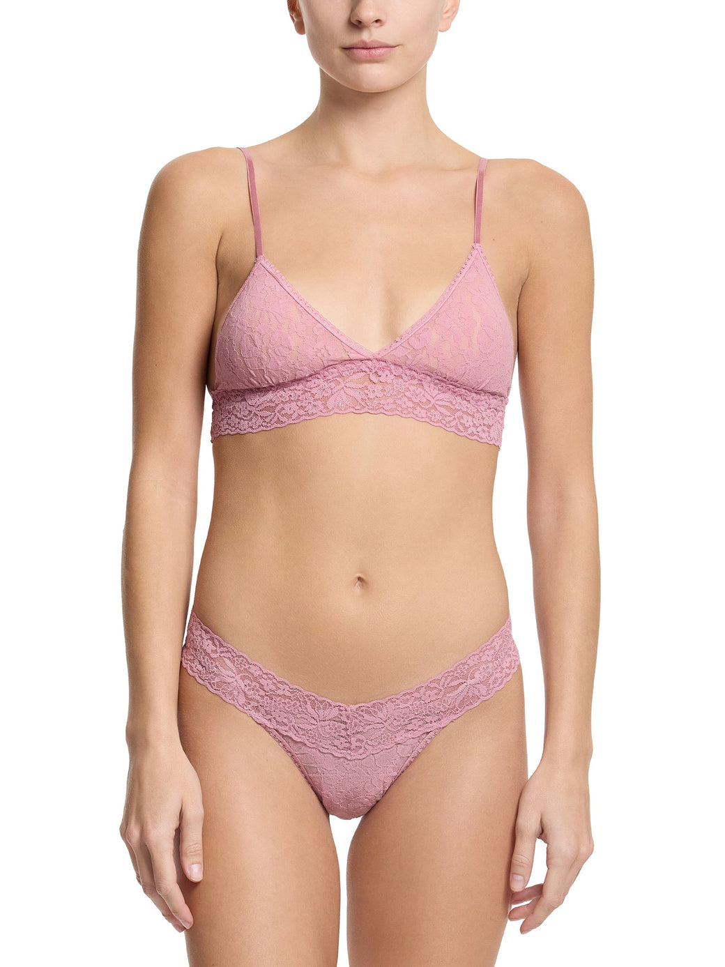Flora Lace Bralette Mauve Orchid Pink Sale