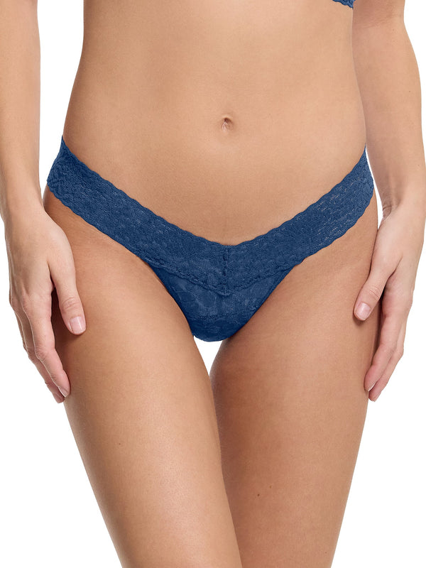 Flora Lace Low Rise Thong Night Owl Blue  Black Friday Sale