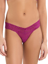 Flora Lace Low Rise Thong Picking Plums Pink  Black Friday Sale