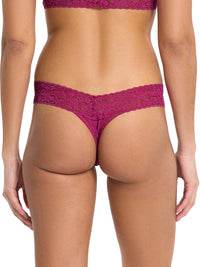 Flora Lace Low Rise Thong Picking Plums Pink  Black Friday Sale