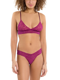 Flora Lace Low Rise Thong Picking Plums Pink  Black Friday Sale