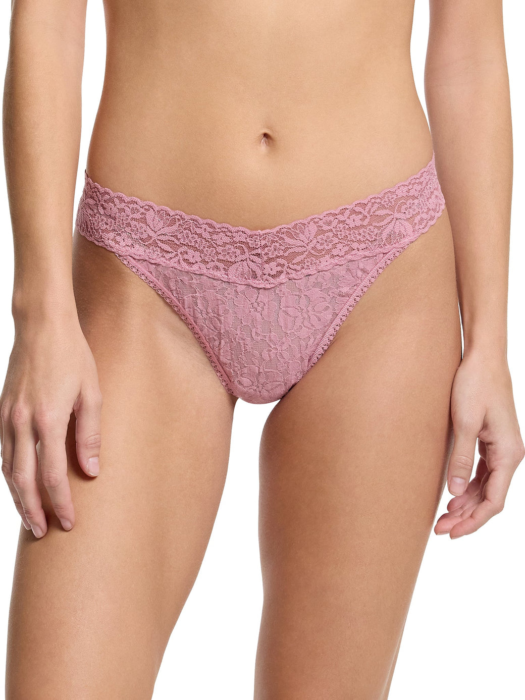 Flora Lace Original Rise Thong Mauve Orchid Pink  Black Friday Sale