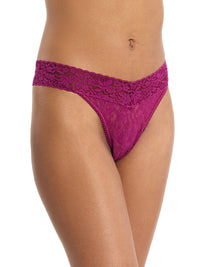 Flora Lace Original Rise Thong Picking Plums Pink Sale
