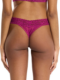 Flora Lace Original Rise Thong Picking Plums Pink Sale
