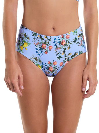 Floral Print French Brief Swimsuit Bottom Thankful - Front View On Model | Hanky Panky