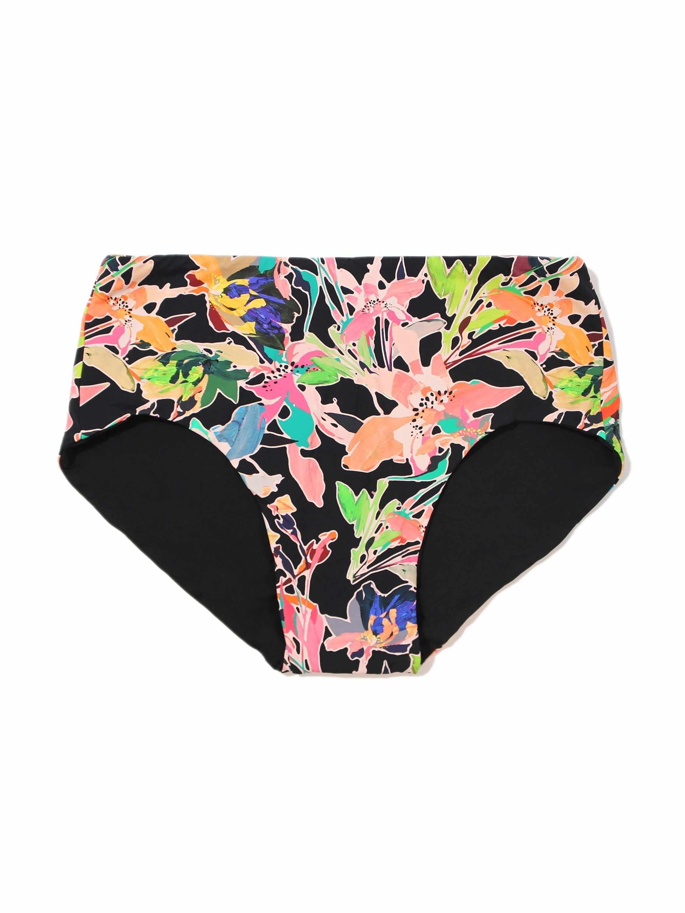 Unapologetic Floral French Brief Swimsuit Bottom - Flat Lay Front | Hanky Panky