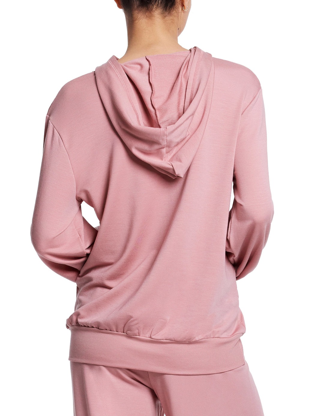 French Terry Hoodie Mauve Orchid Pink